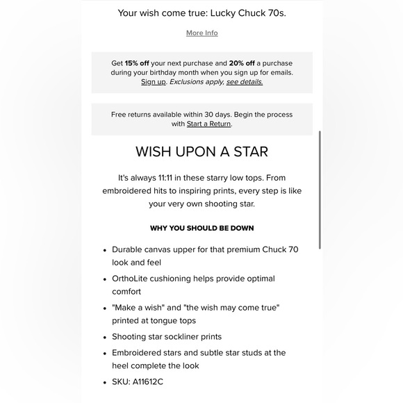 Converse Chuck 70 Stars Embroidered Shoes - Picture 8 of 8